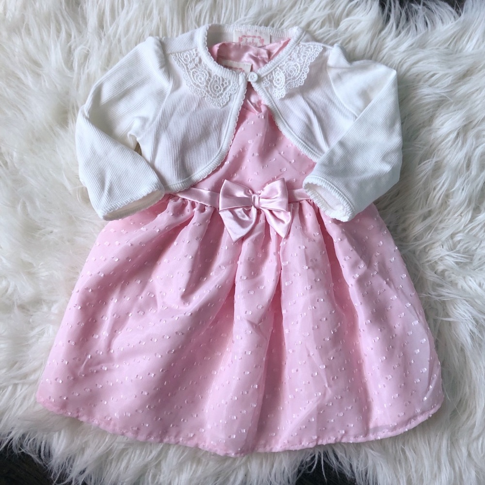 ✨HOST PICK✨Adorable Pink Formal Dress + Sweater